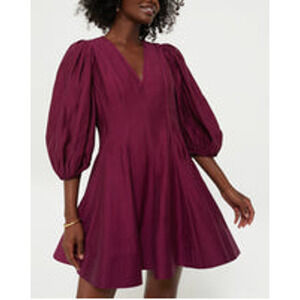 English Factory 'Berry' Purple Tencel Loraine Mini Dress Size XXL